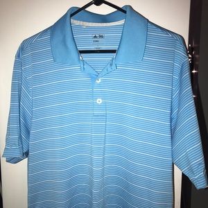 Adidas striped polo. Sz. L